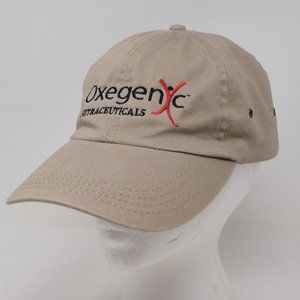 Oxegenic Nutraceuticals Cap Adjustable Strapback Embroidered Cotton Beige Pharma